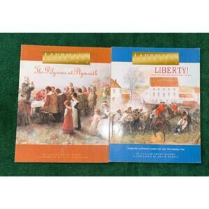 Landmark Books. Set Of 2 “The Pilgrims at Plymouth ” And “Liberty!”